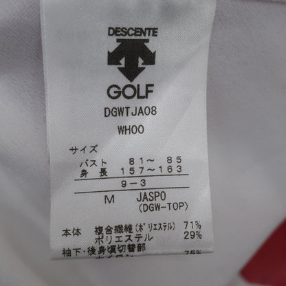 DESCENTE(デサント) 半袖モックネックシャツ 白ピンク レディース M A