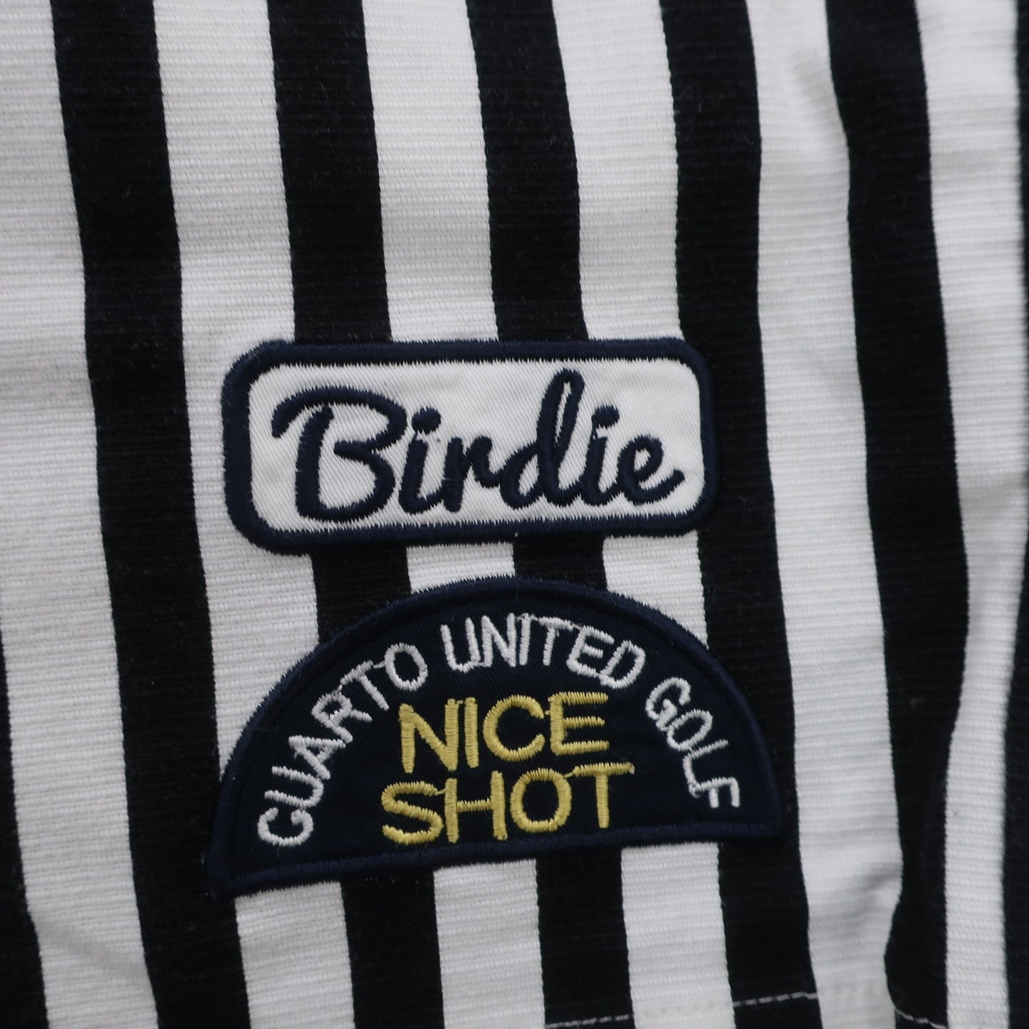 Cuarto UNITED(クアルトユナイテッド) ショートパンツ 白黒ストライプ レディース L A