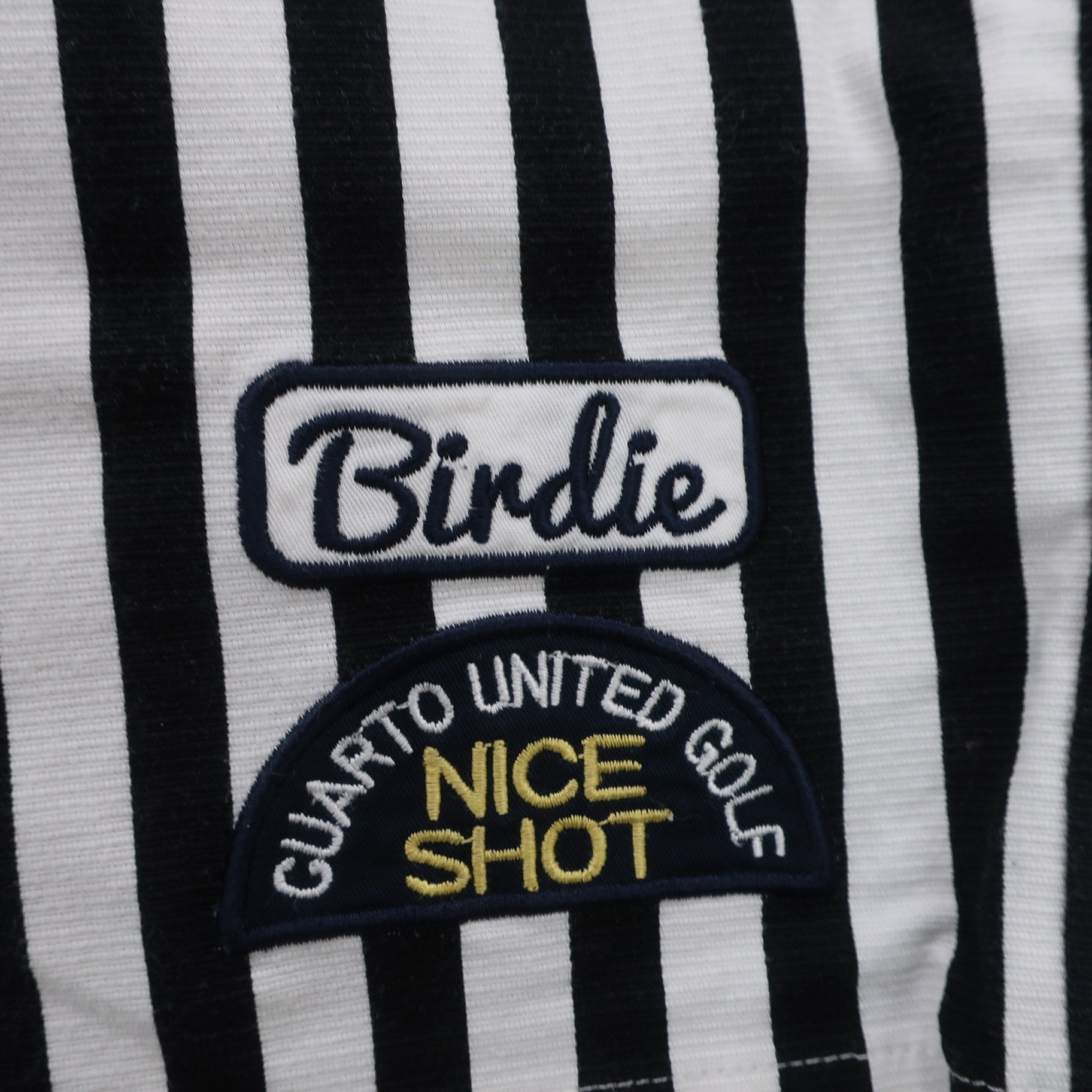 Cuarto UNITED(クアルトユナイテッド) ショートパンツ 白黒ストライプ レディース L A