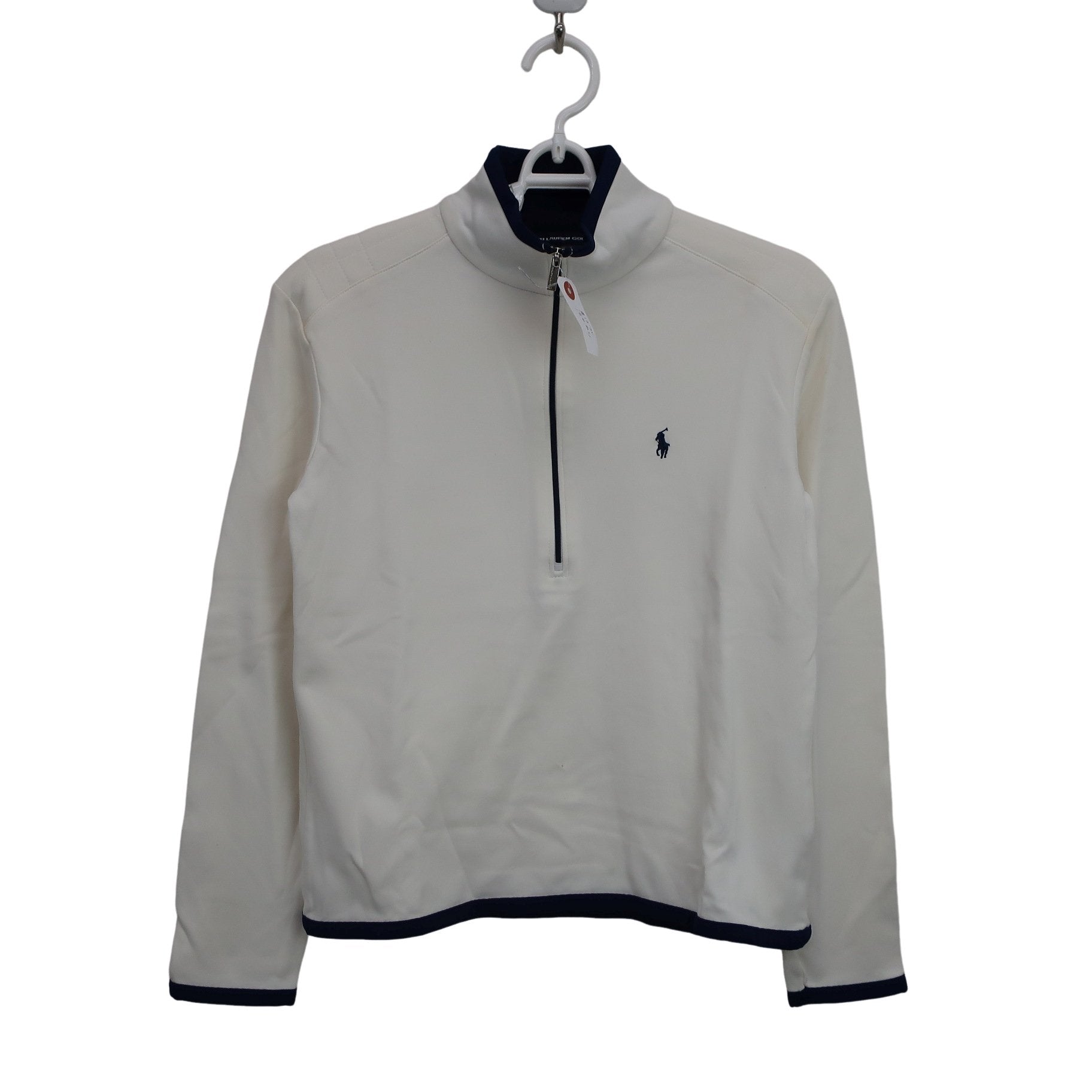 RALPH LAUREN(ラルフローレン) 長袖ハーフジップシャツ 白 レディース M A