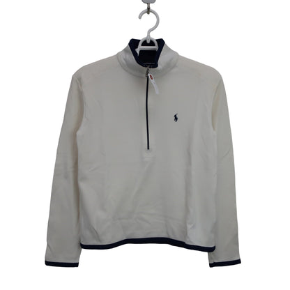 RALPH LAUREN(ラルフローレン) 長袖ハーフジップシャツ 白 レディース M A