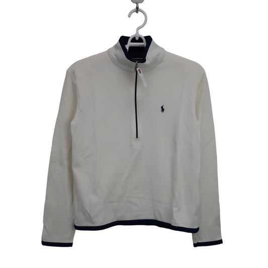 RALPH LAUREN(ラルフローレン) 長袖ハーフジップシャツ 白 レディース M A