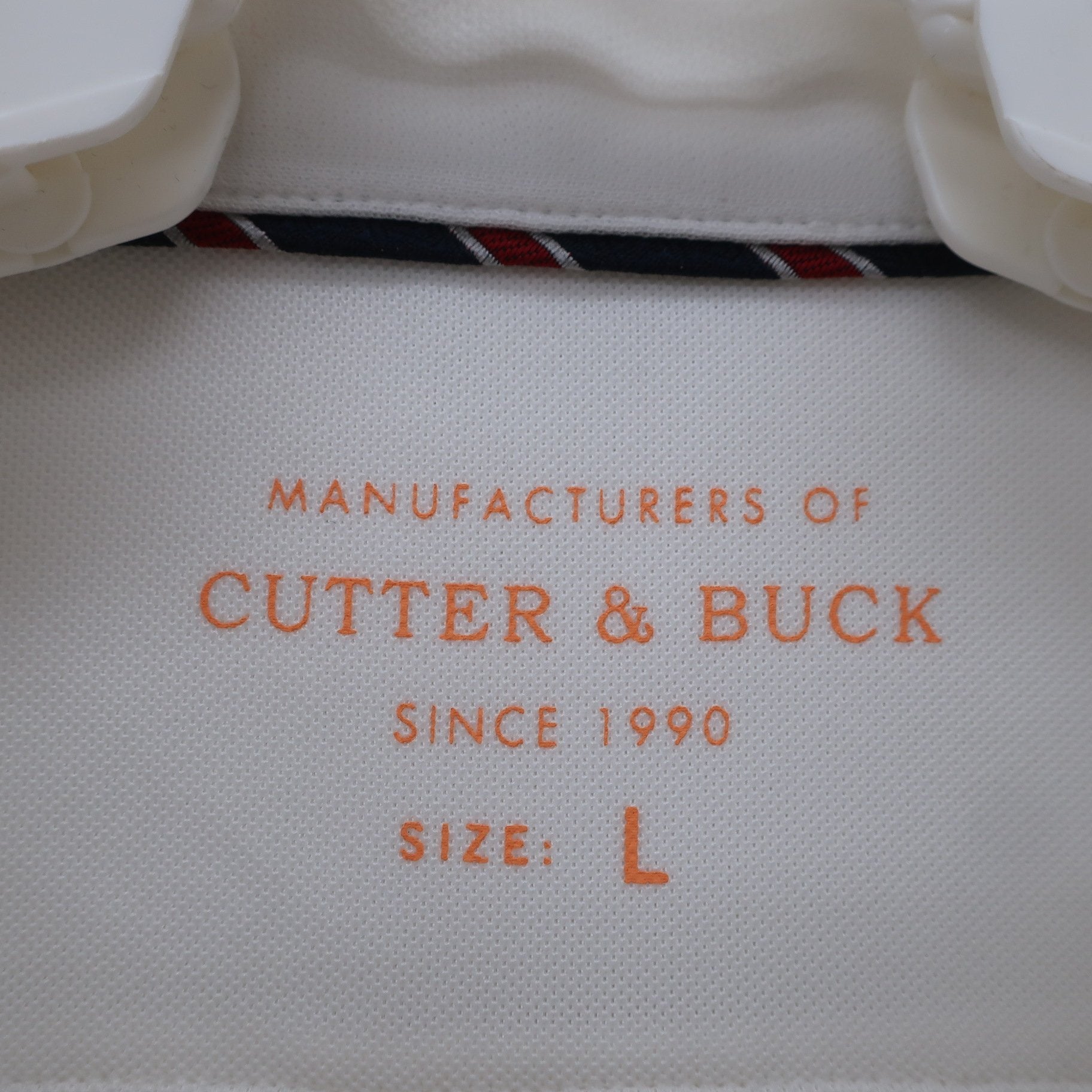 CUTTER&BUCK(カッター＆バック) ポロシャツ 白 メンズ L B