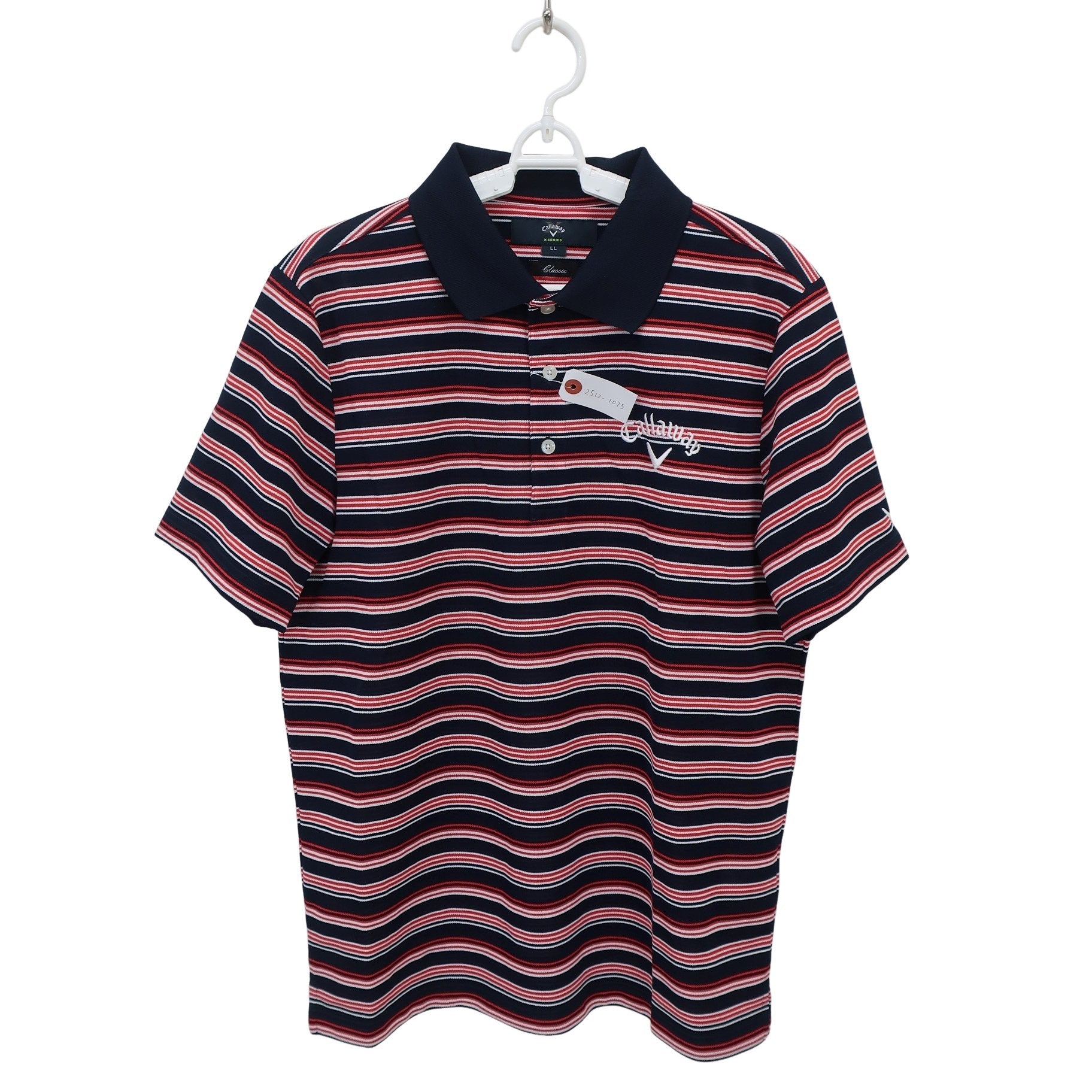 Callaway(キャロウェイ) ポロシャツ ネイビー赤ボーダー メンズ LL 241-951619 A
