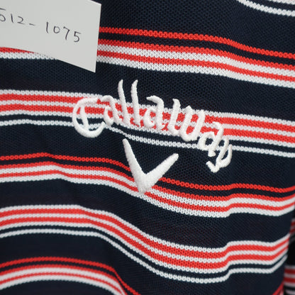 Callaway(キャロウェイ) ポロシャツ ネイビー赤ボーダー メンズ LL 241-951619 A