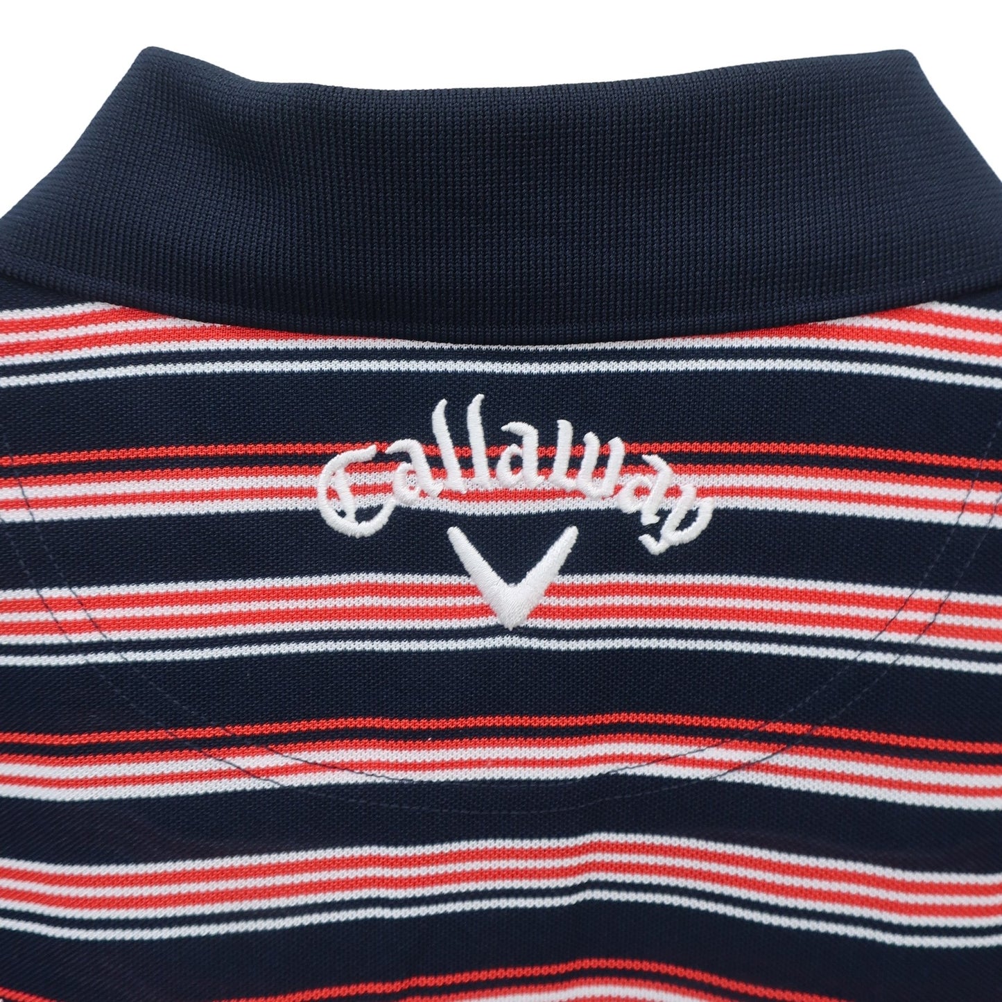 Callaway(キャロウェイ) ポロシャツ ネイビー赤ボーダー メンズ LL 241-951619 A