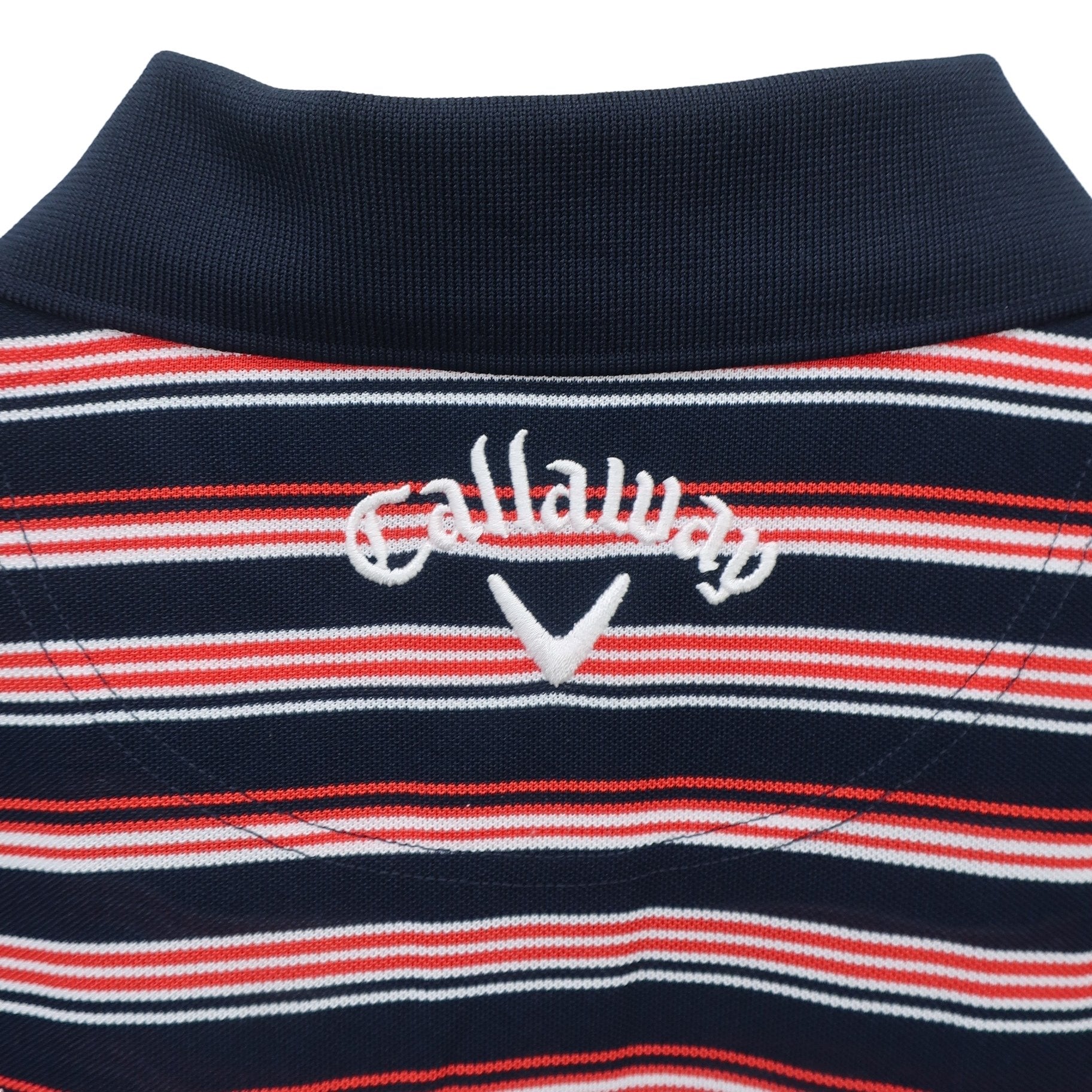 Callaway(キャロウェイ) ポロシャツ ネイビー赤ボーダー メンズ LL 241-951619 A