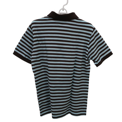 Munsingwear(マンシングウェア) ポロシャツ 水色ブラウンボーダー メンズ L A