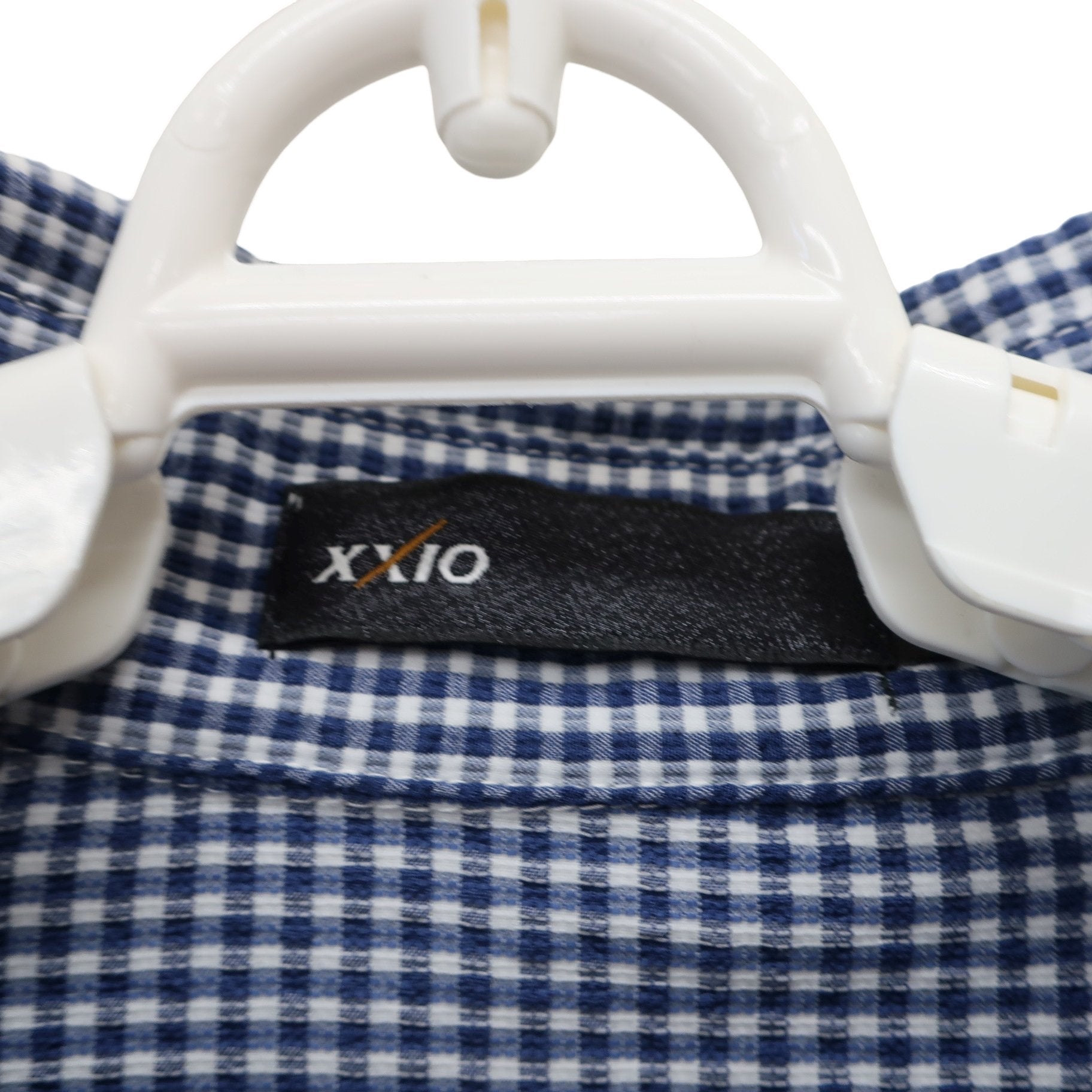 XXIO(ゼクシオ) ポロシャツ 青白チェック メンズ LL A