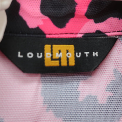 LOUDMOUTH(ラウドマウス) ノースリーブポロシャツ ピンク総柄 レディース S A