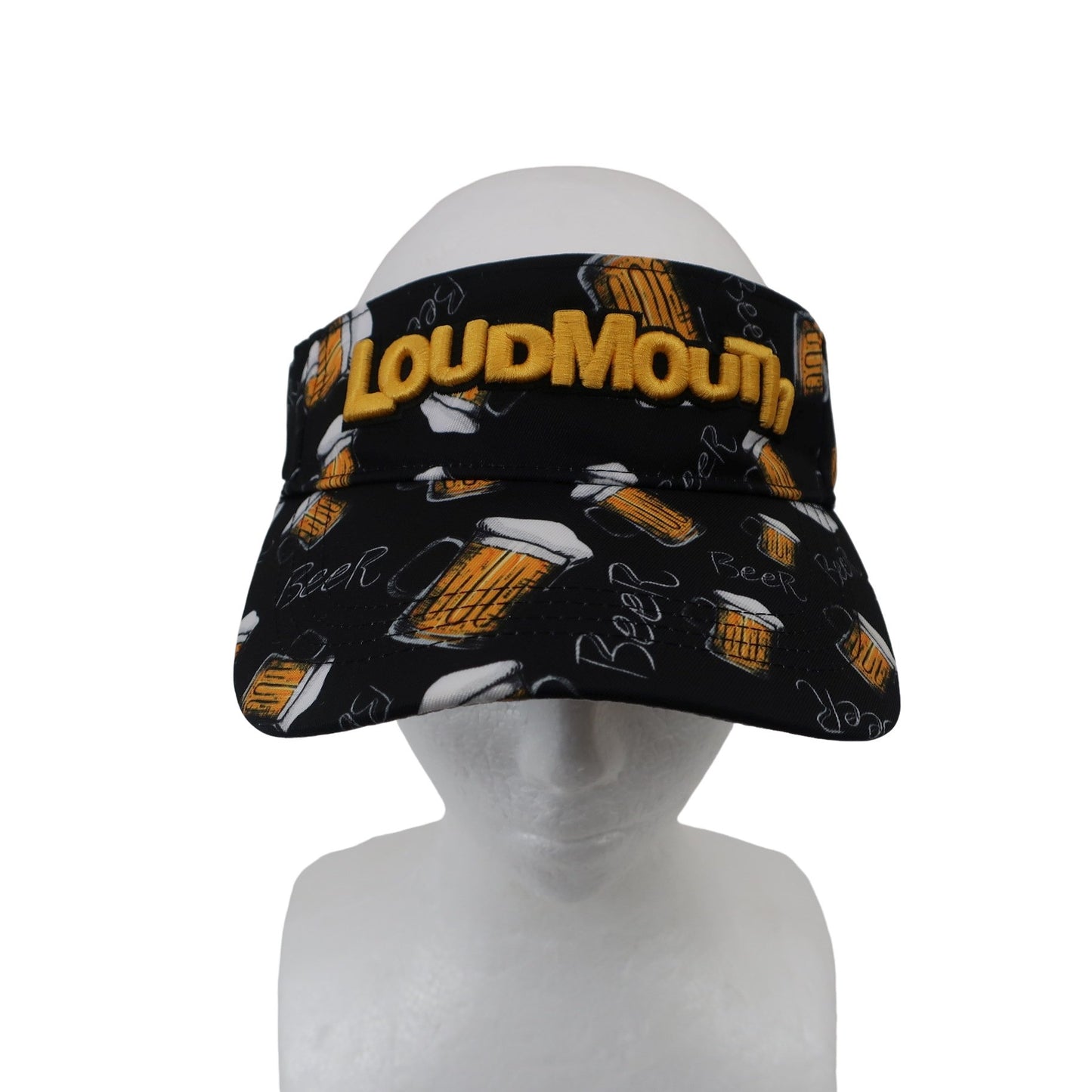 LOUDMOUTH(ラウドマウス) サンバイザー 黒ビール柄 レディース フリーサイズ B