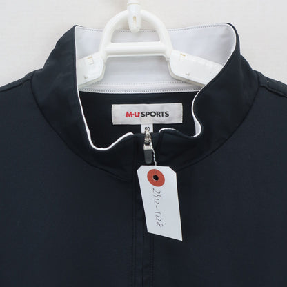 M.U SPORTS(エムユースポーツ) ハーフジップシャツ 白黒 メンズ 50 A