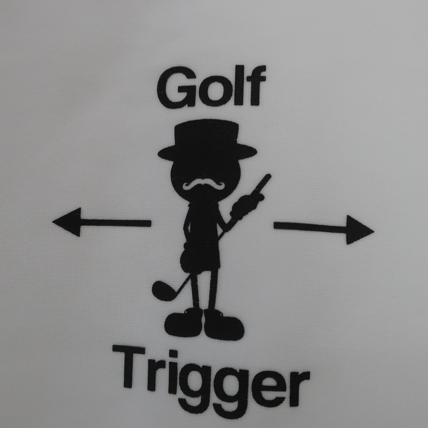GOLF TRIGGER 半袖モックネックシャツ 白黒 メンズ L MAMN06 B