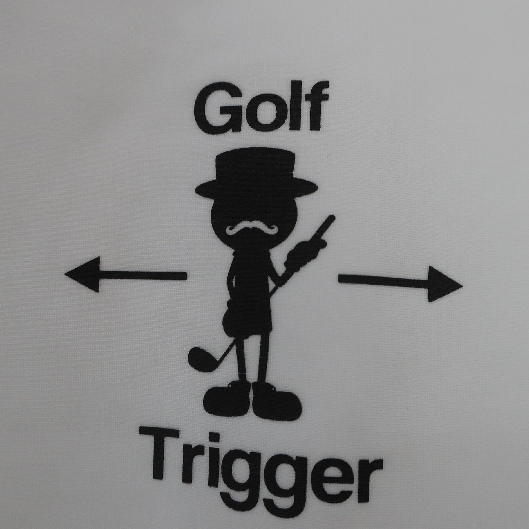GOLF TRIGGER 半袖モックネックシャツ 白黒 メンズ L MAMN06 B