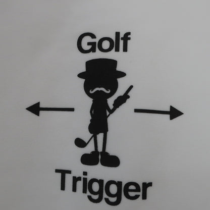 GOLF TRIGGER 半袖モックネックシャツ 白黒 メンズ L MAMN06 B