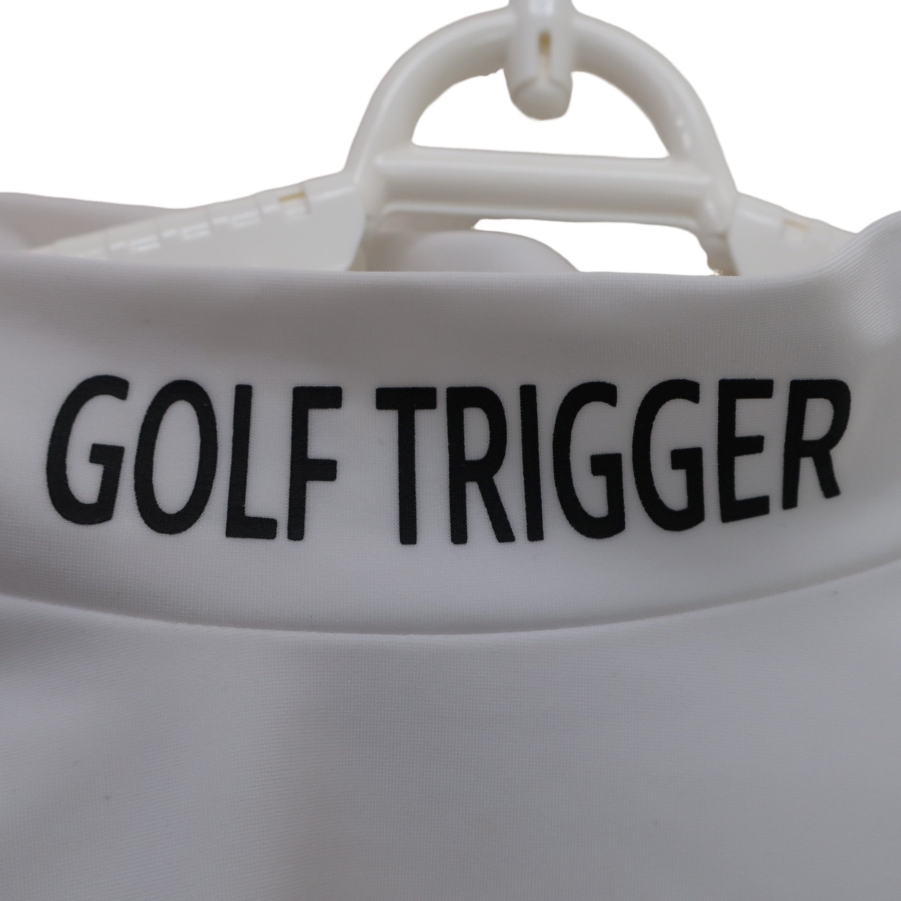 GOLF TRIGGER 半袖モックネックシャツ 白黒 メンズ L MAMN06 B