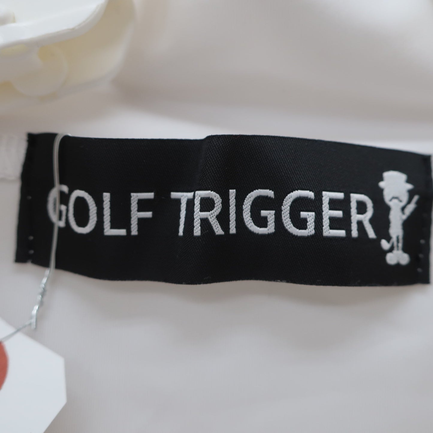 GOLF TRIGGER 半袖モックネックシャツ 白黒 メンズ L MAMN06 B