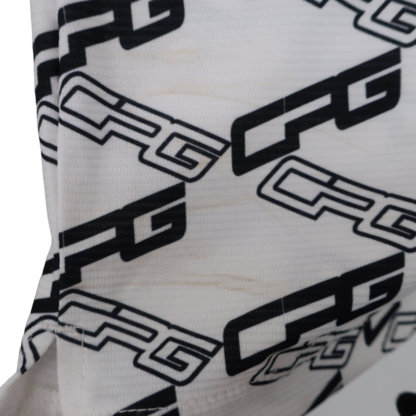 CPG GOLF(シーピージーゴルフ) ポロシャツ 白黒ロゴ総柄 メンズ 3 2109-22109 B