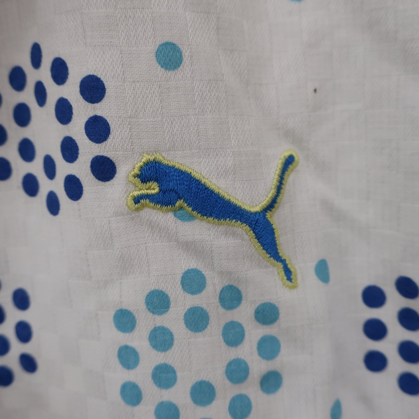 PUMA GOLF(プーマゴルフ) ポロシャツ 白青 メンズ M B