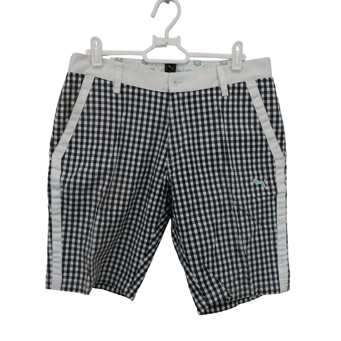 PUMA GOLF(プーマゴルフ) ハーフパンツ 白黒チェック メンズ A