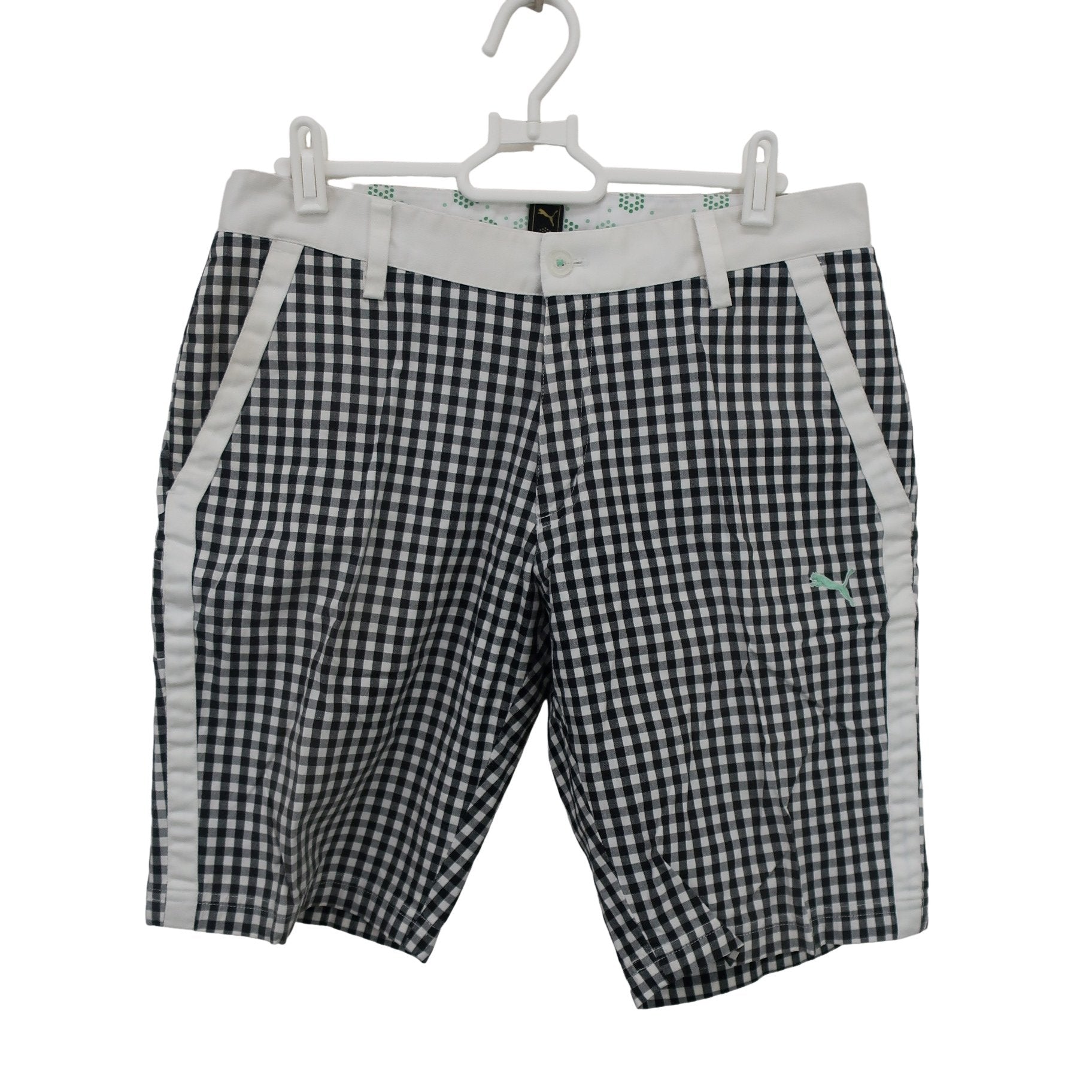 PUMA GOLF(プーマゴルフ) ハーフパンツ 白黒チェック メンズ A