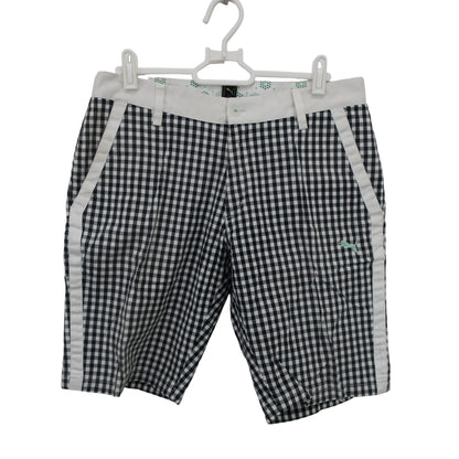 PUMA GOLF(プーマゴルフ) ハーフパンツ 白黒チェック メンズ A