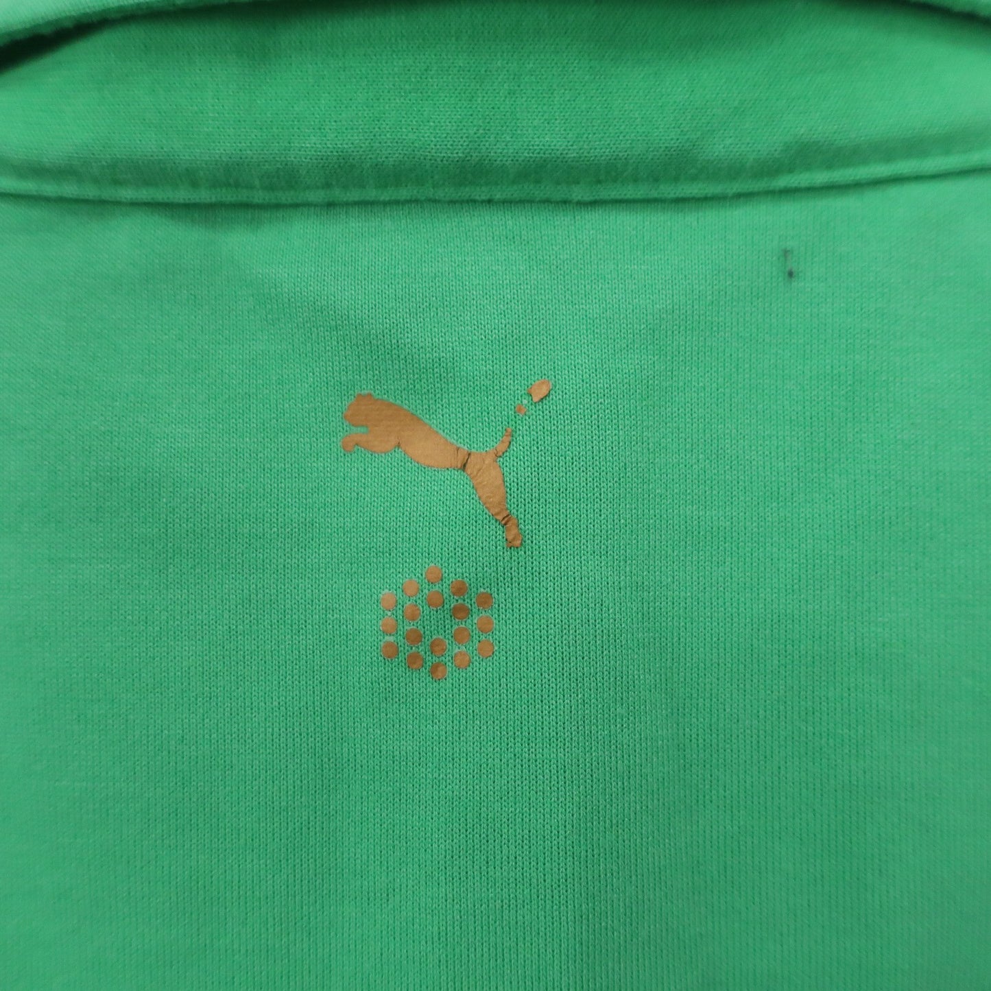PUMA GOLF(プーマゴルフ) ポロシャツ 緑白総柄 メンズ L B