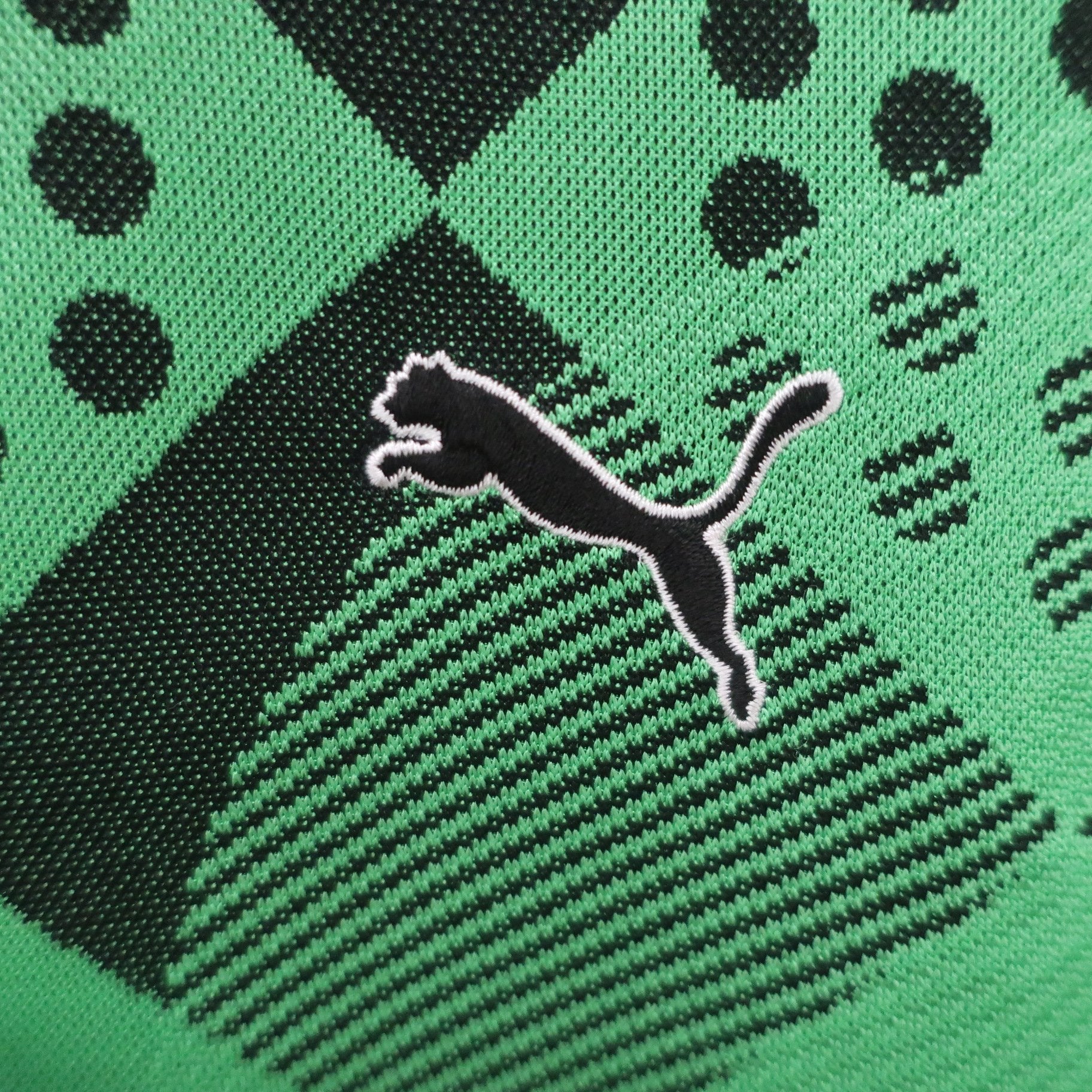 PUMA GOLF(プーマゴルフ) ポロシャツ 緑黒総柄 メンズ L A