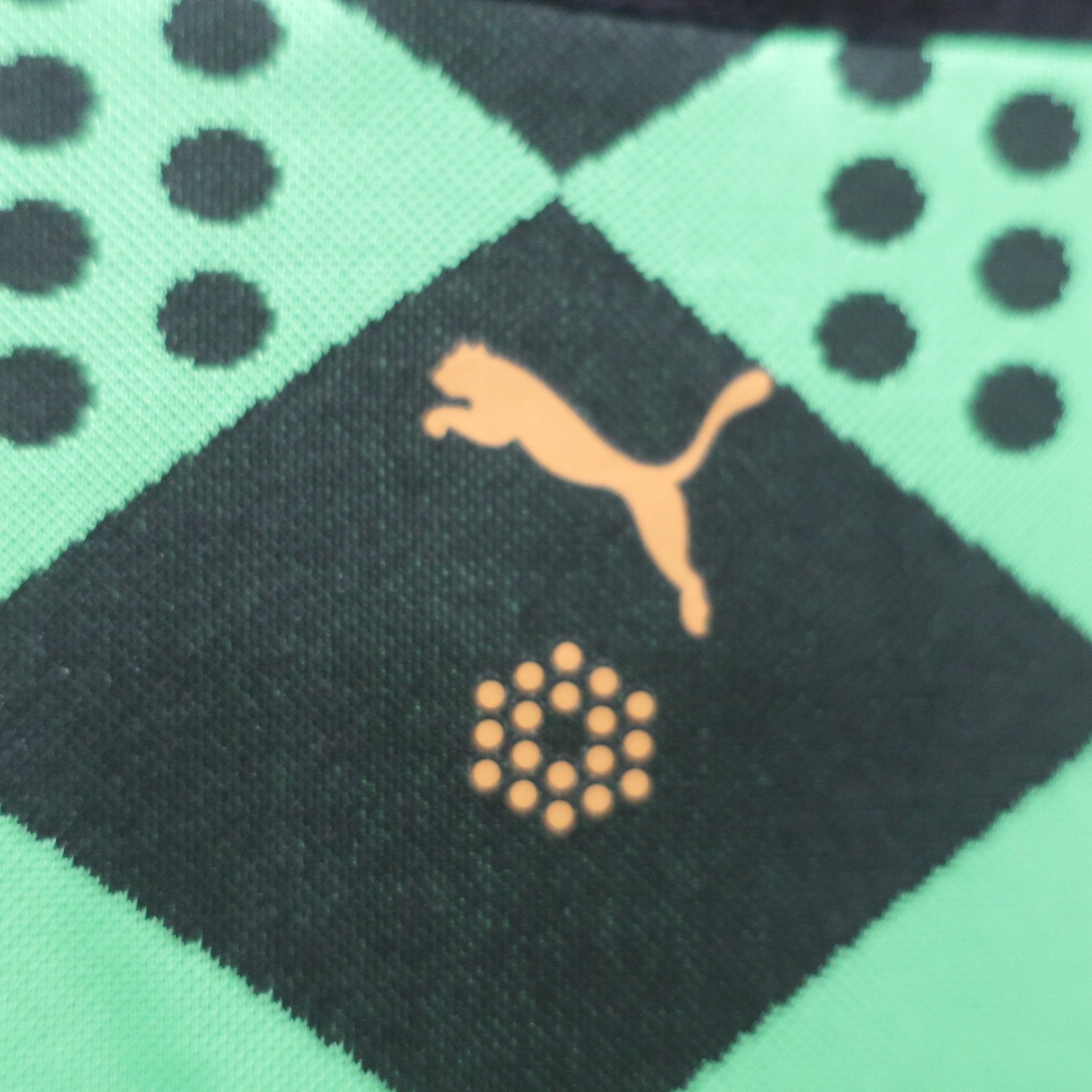 PUMA GOLF(プーマゴルフ) ポロシャツ 緑黒総柄 メンズ L A