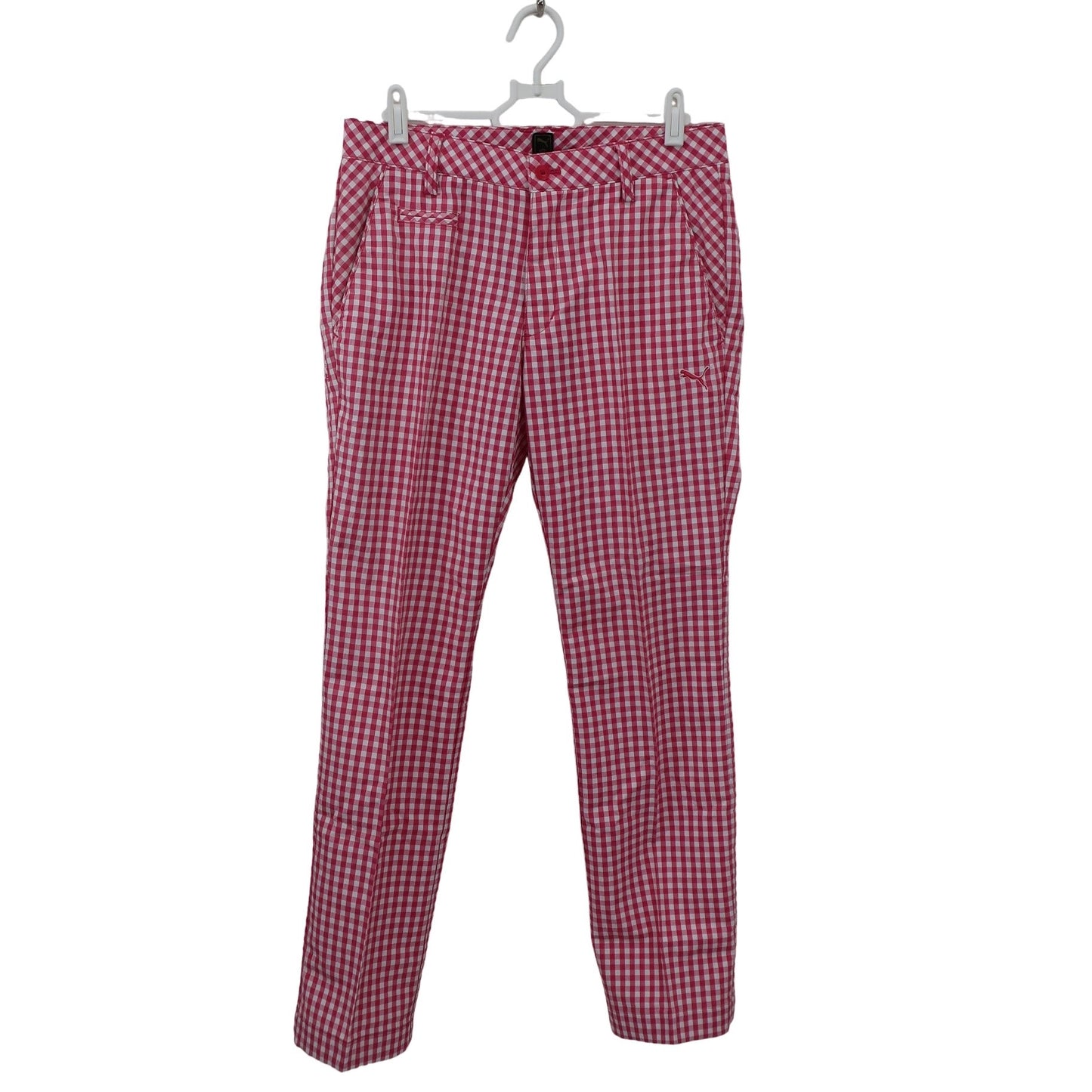 PUMA GOLF(プーマゴルフ) パンツ ピンク白チェック メンズ 76 A