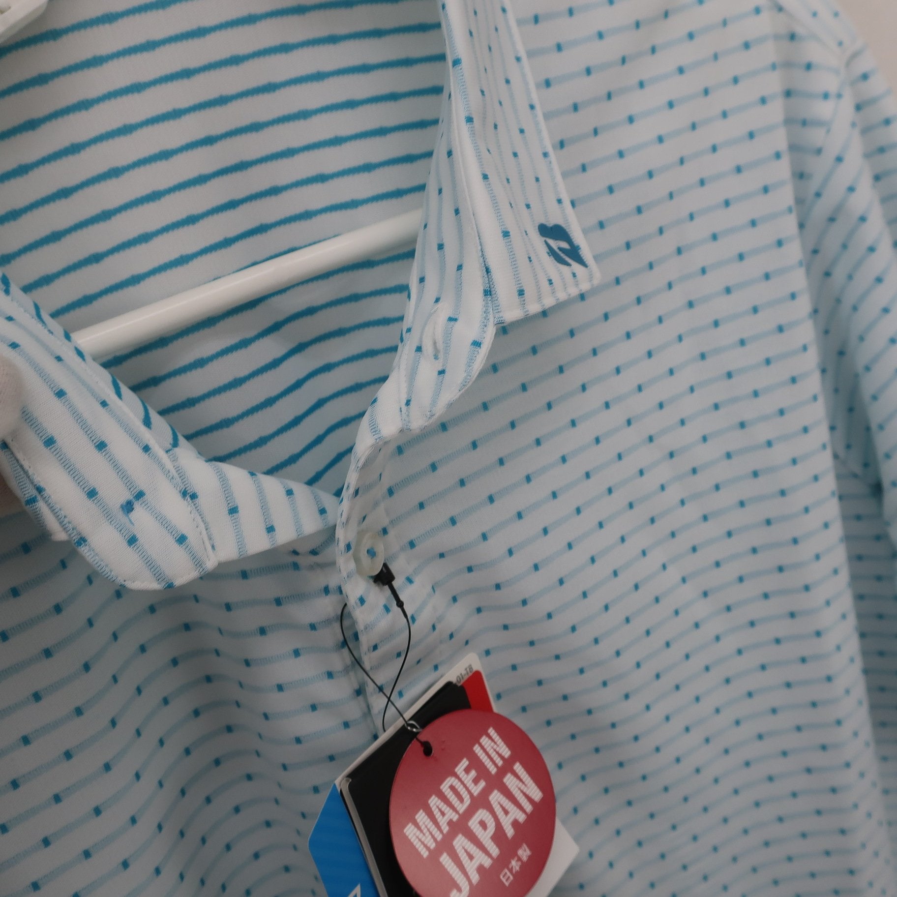 BRIDGESTONE GOLF(ブリヂストンゴルフ) ポロシャツ 白水色 メンズ L N