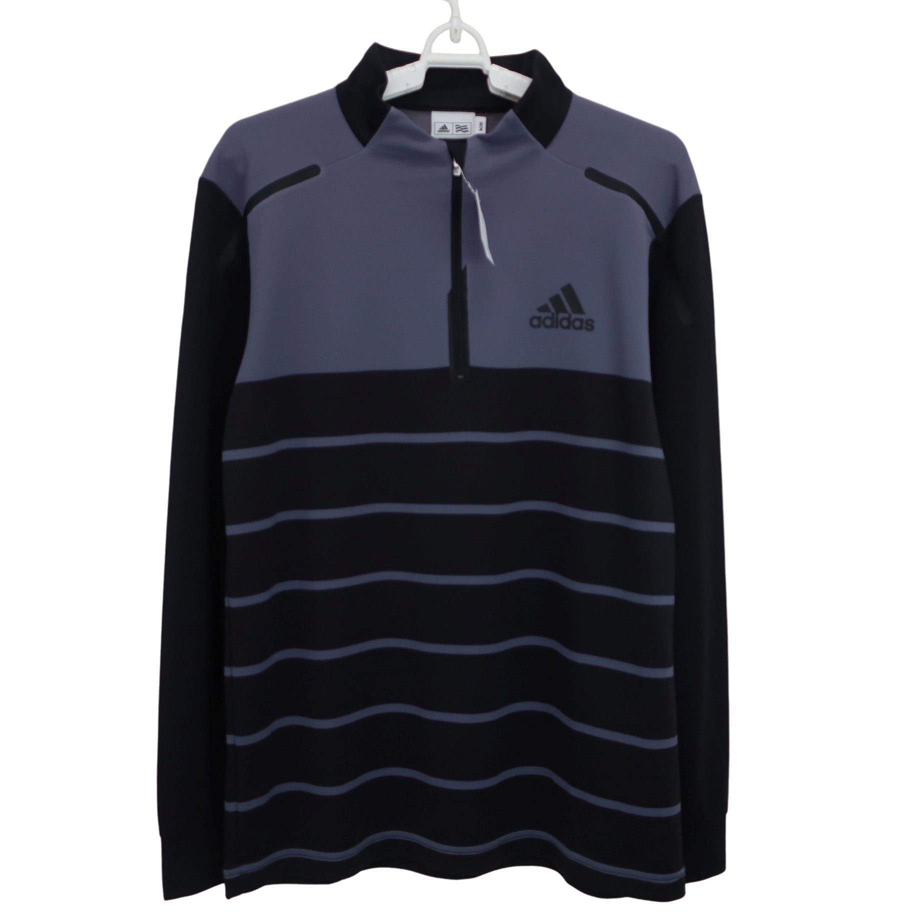adidas(アディダス) 長袖ハーフジップシャツ グレー黒 レディース M/M A