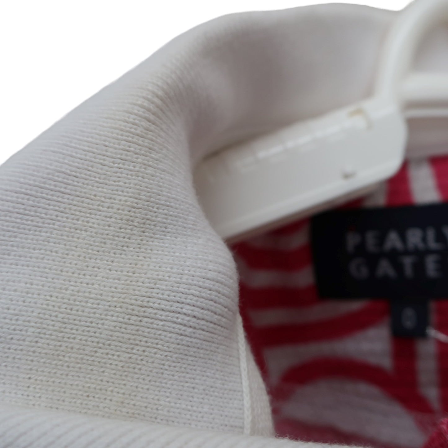 PEARLY GATES(パーリーゲイツ) ノースリーブポロシャツ 白ピンク総柄 レディース 0 055-9160426 B