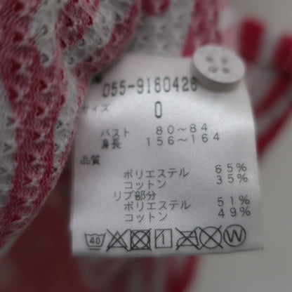PEARLY GATES(パーリーゲイツ) ノースリーブポロシャツ 白ピンク総柄 レディース 0 055-9160426 B