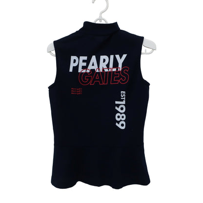 PEARLY GATES(パーリーゲイツ) ノースリーブモックネックシャツ ネイビー レディース 0 055-1267602 A