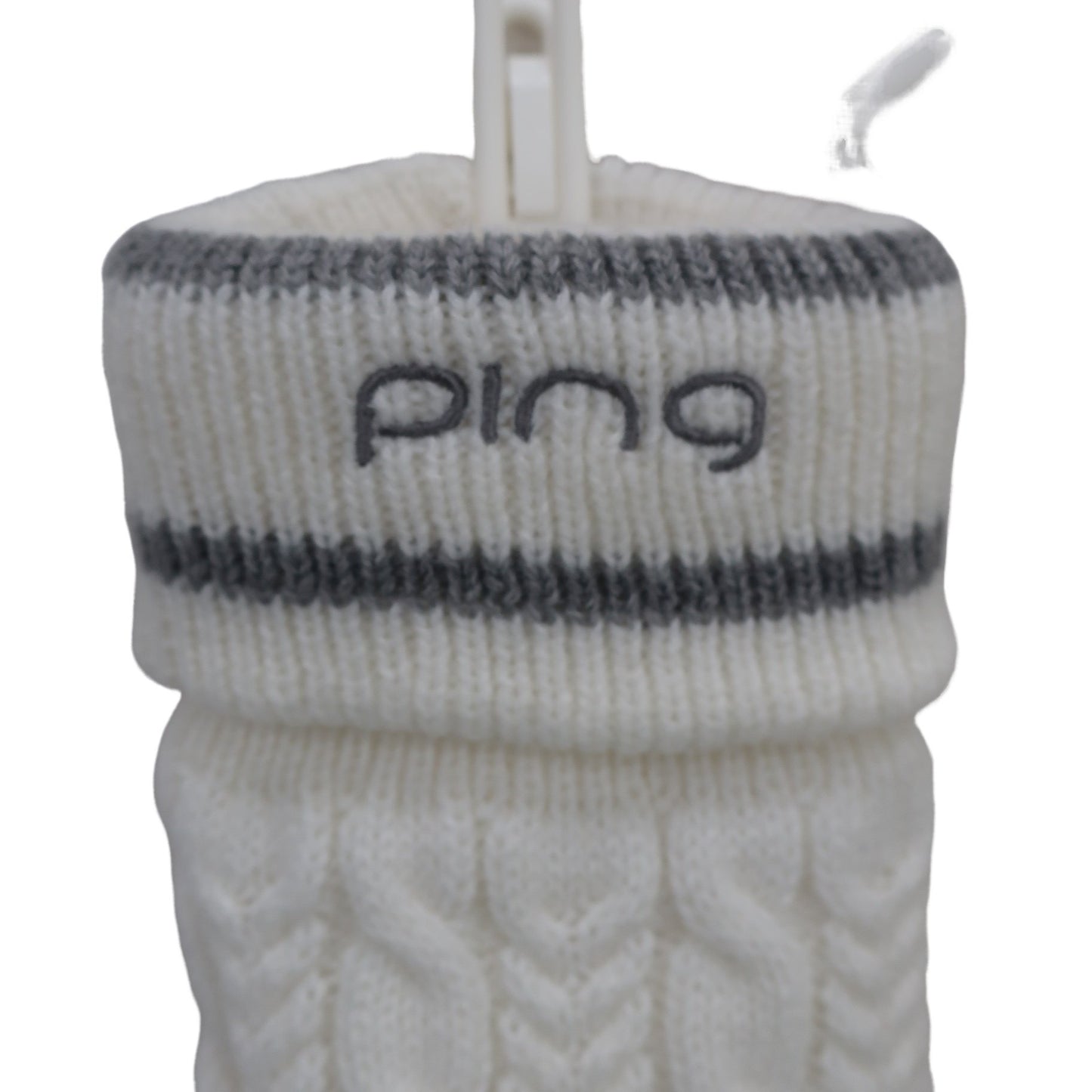 PING(ピン) レッグウォーマー 白グレー レディース フリーサイズ A