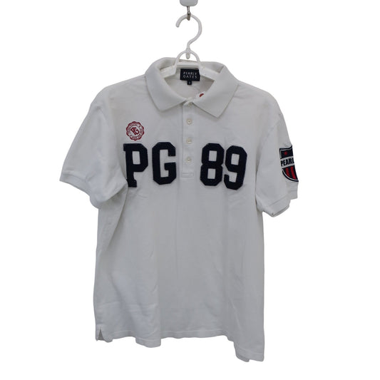 PEARLY GATES(パーリーゲイツ) ポロシャツ 白 メンズ 5 053-160517 B