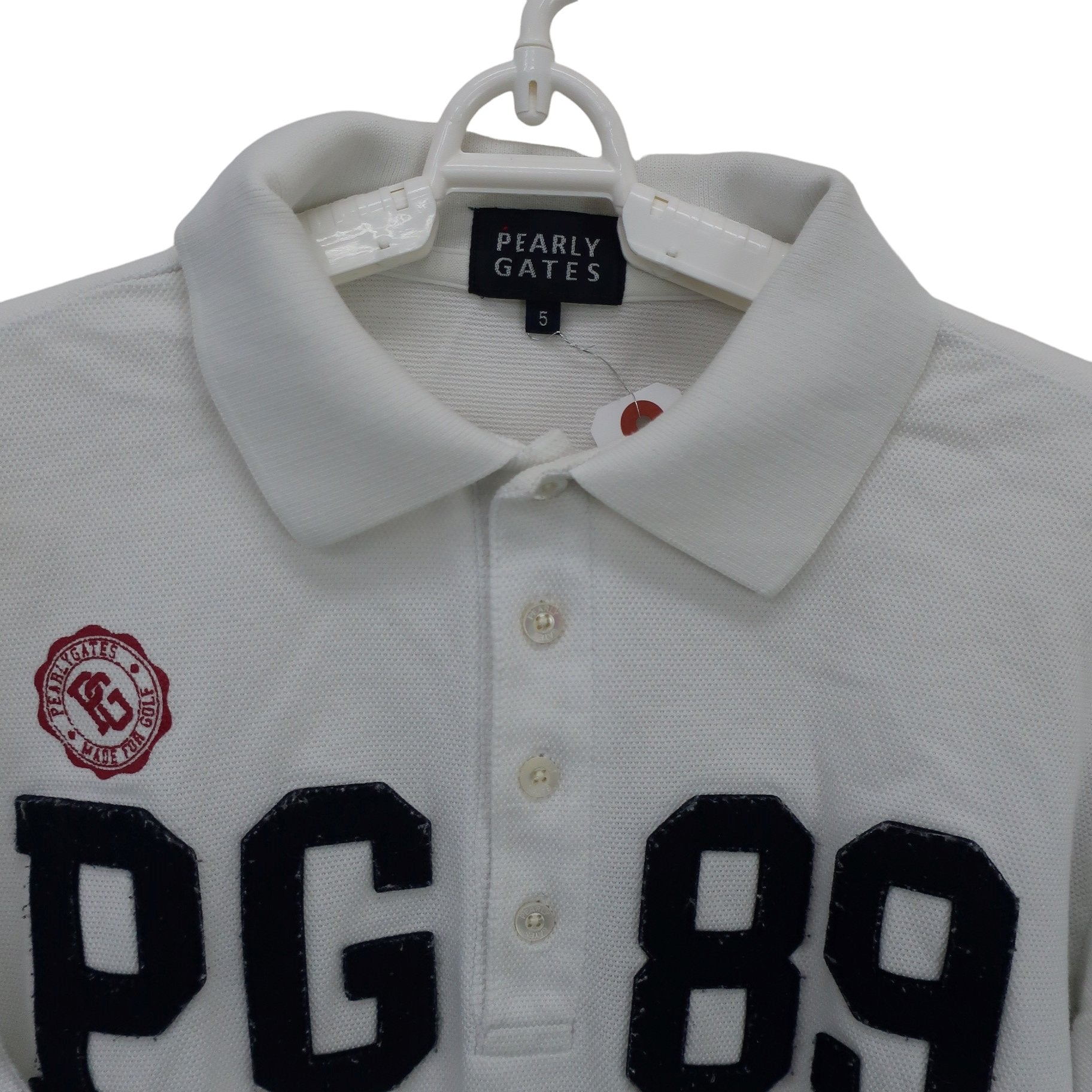 PEARLY GATES(パーリーゲイツ) ポロシャツ 白 メンズ 5 053-160517 B