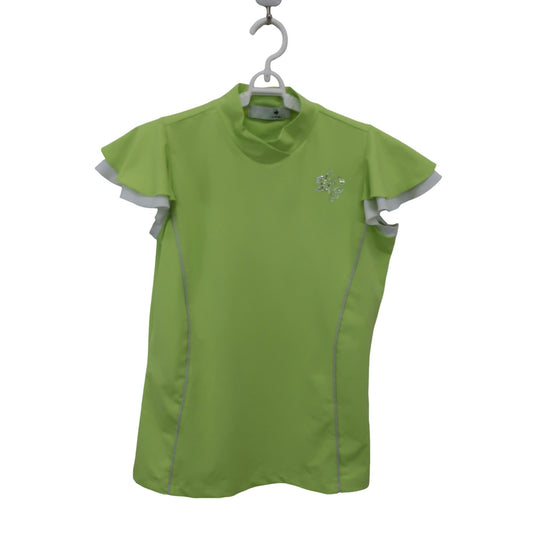 le coq sportif(ルコックスポルティフ) 半袖モックネックシャツ イエロー レディース L A