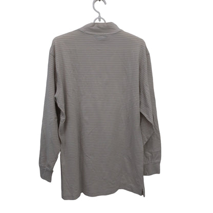 BURBERRY GOLF(バーバリーゴルフ) ハイネックシャツ ベージュ白ボーダー メンズ L B