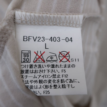 BURBERRY GOLF(バーバリーゴルフ) ハイネックシャツ ベージュ白ボーダー メンズ L B