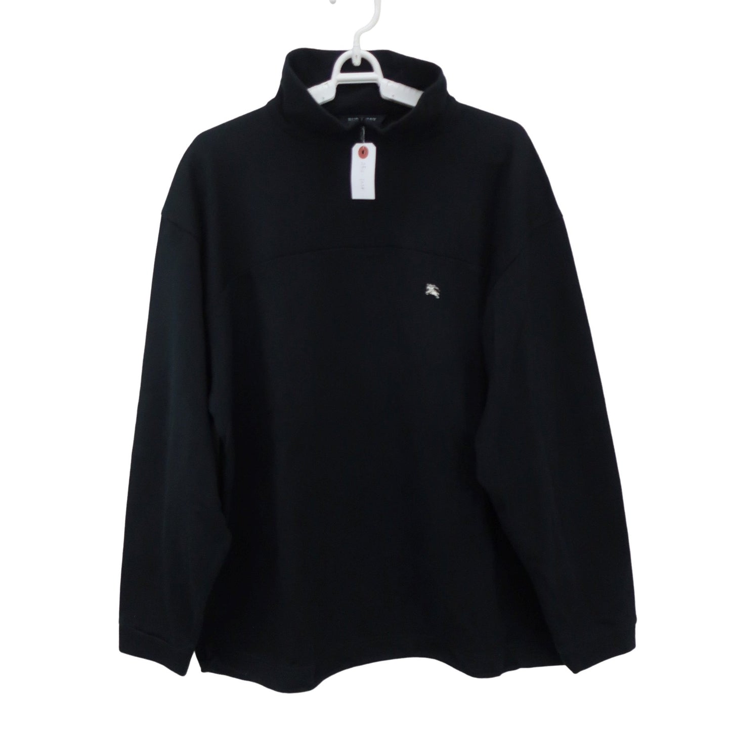 BURBERRY GOLF(バーバリーゴルフ) 長袖ハーフジップシャツ 黒 メンズ L B