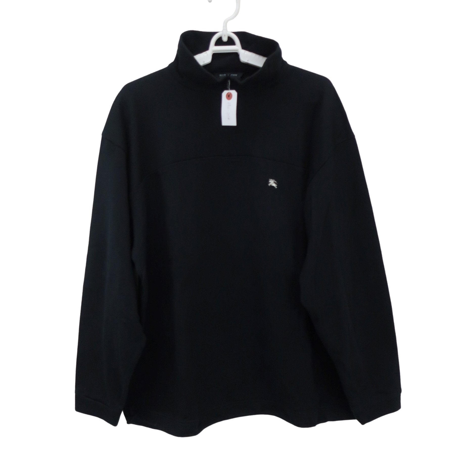 BURBERRY GOLF(バーバリーゴルフ) 長袖ハーフジップシャツ 黒 メンズ L B