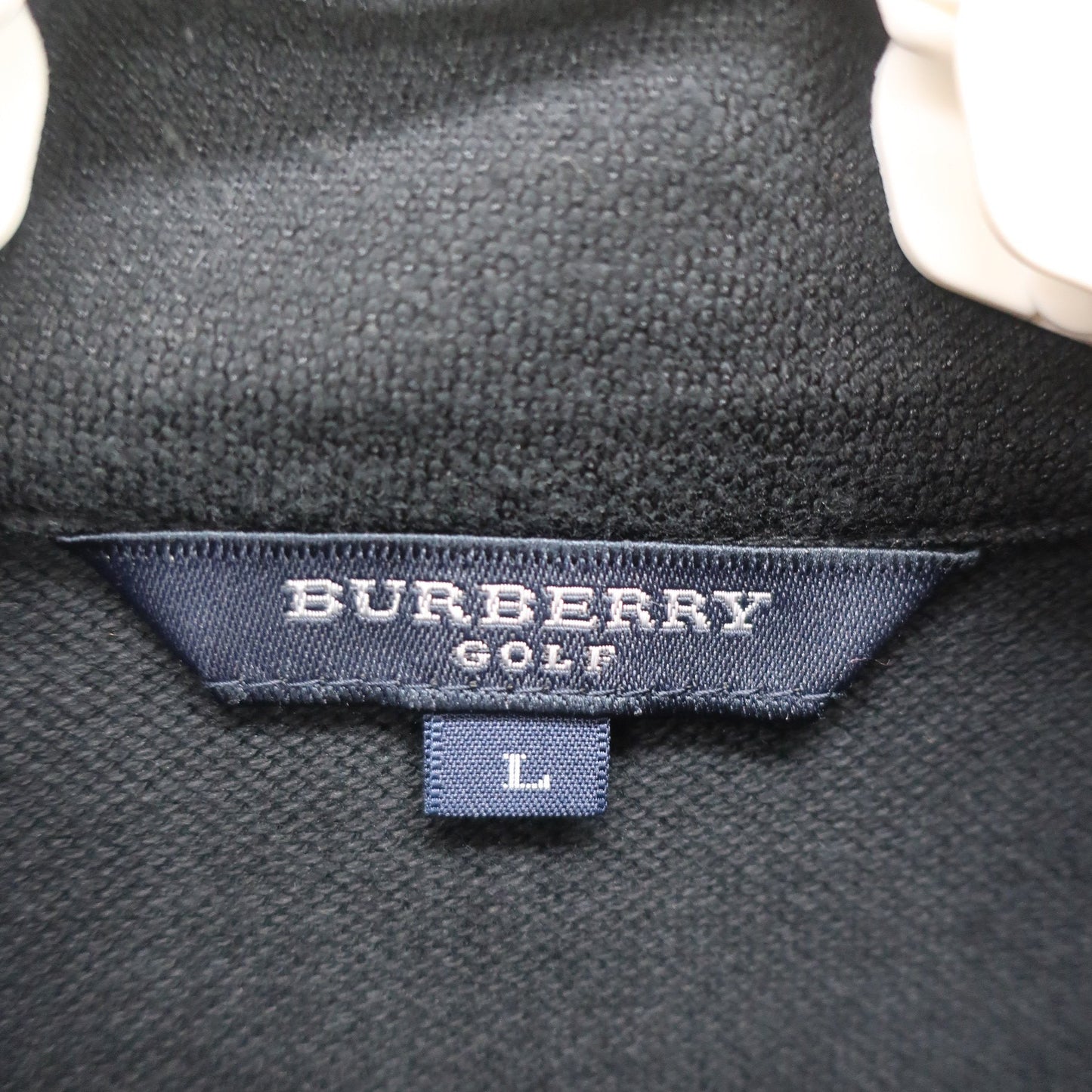 BURBERRY GOLF(バーバリーゴルフ) 長袖ハーフジップシャツ 黒 メンズ L B