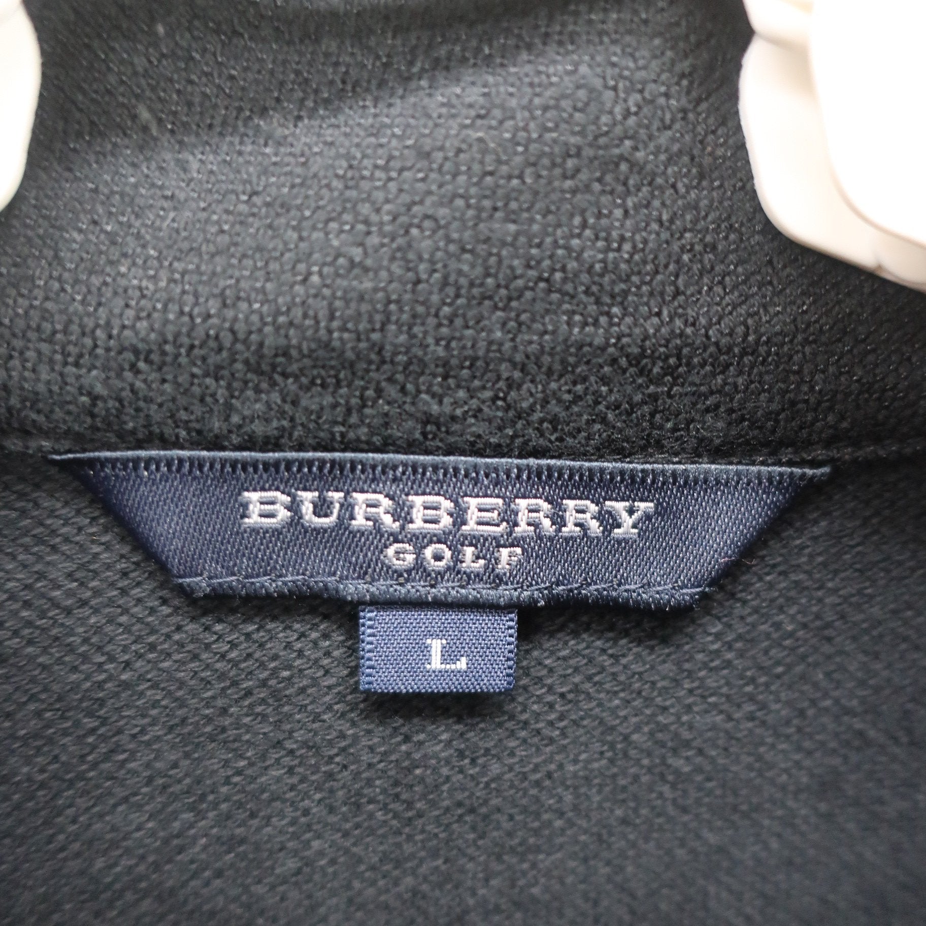 BURBERRY GOLF(バーバリーゴルフ) 長袖ハーフジップシャツ 黒 メンズ L B