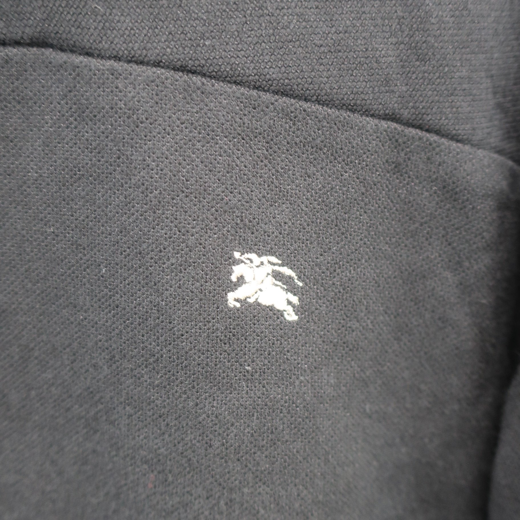 BURBERRY GOLF(バーバリーゴルフ) 長袖ハーフジップシャツ 黒 メンズ L B