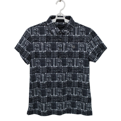 St ANDREWS(セントアンドリュース) ポロシャツ 白黒総柄 レディース M 043-4260706 N