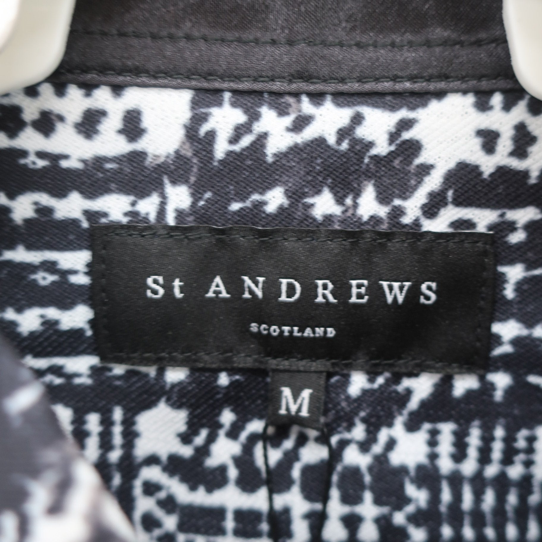 St ANDREWS(セントアンドリュース) ポロシャツ 白黒総柄 レディース M 043-4260706 N