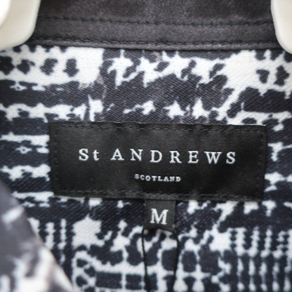 St ANDREWS(セントアンドリュース) ポロシャツ 白黒総柄 レディース M 043-4260706 N
