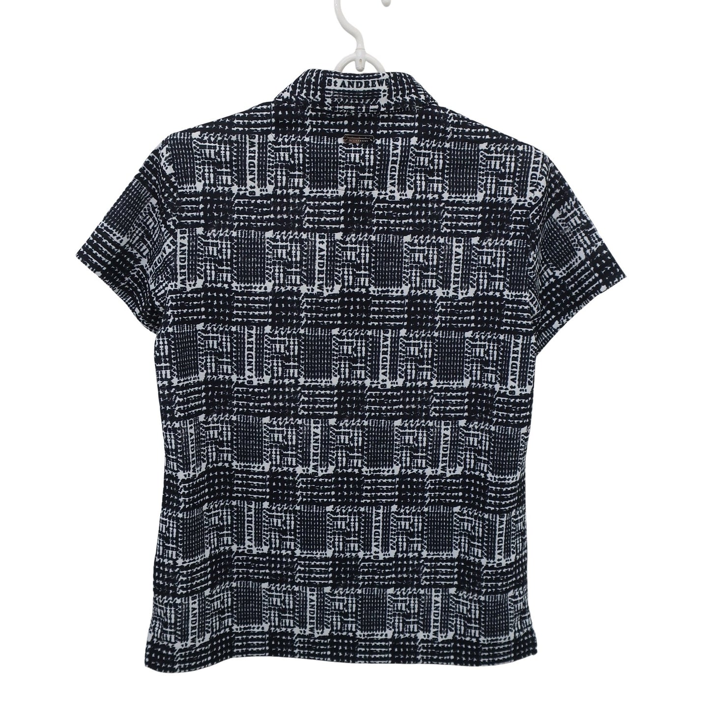 St ANDREWS(セントアンドリュース) ポロシャツ 白黒総柄 レディース M 043-4260706 N